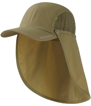 Bassdash Foldable UPF 50+ Fishing Hats with Removable Neck Flap FH12 - Bassdash