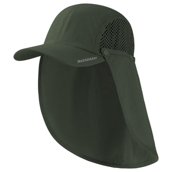 Bassdash Foldable UPF 50+ Fishing Hats with Removable Neck Flap FH12 - Bassdash