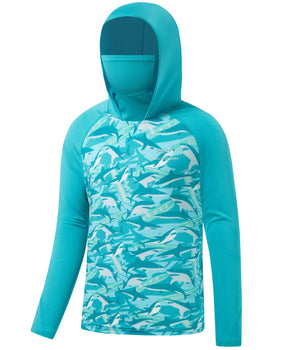 Youth UPF 50+ Hooded Sun Shirt with Mask