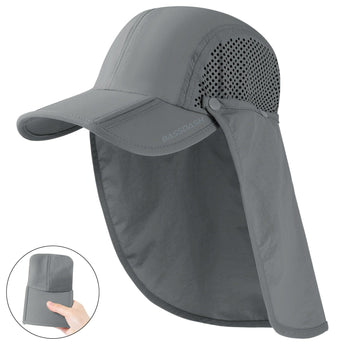 Bassdash Foldable UPF 50+ Fishing Hats with Removable Neck Flap FH12 - Bassdash