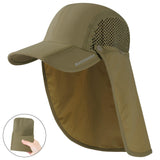 Bassdash Foldable UPF 50+ Fishing Hats with Removable Neck Flap FH12 - Bassdash