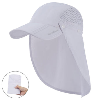 Bassdash Foldable UPF 50+ Fishing Hats with Removable Neck Flap FH12 - Bassdash