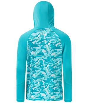 Youth UPF 50+ Hooded Sun Shirt with Mask