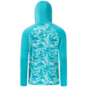 Youth UPF 50+ Hooded Sun Shirt with Mask
