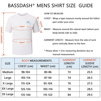 Men's UPF 50+ Short Sleeve T-Shirts FS27M - Bassdash