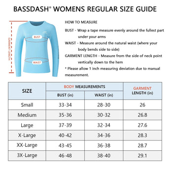 Women's UPF 50+ Long Sleeve Shirts FS03W - Bassdash