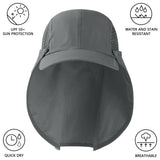 Bassdash Foldable UPF 50+ Fishing Hats with Removable Neck Flap FH12 - Bassdash