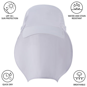 Bassdash Foldable UPF 50+ Fishing Hats with Removable Neck Flap FH12 - Bassdash