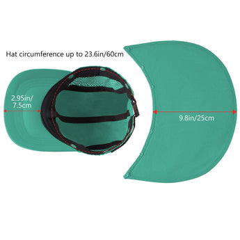 Bassdash Foldable UPF 50+ Fishing Hats with Removable Neck Flap FH12 - Bassdash