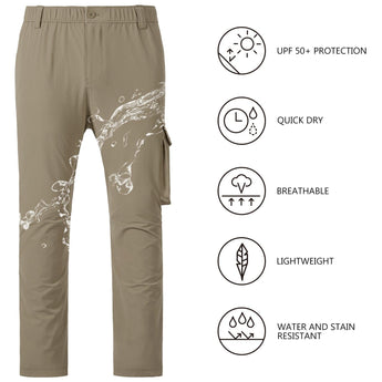 Men’s Quick Dry Elastic Waist Fishing Pants FP05M - Bassdash