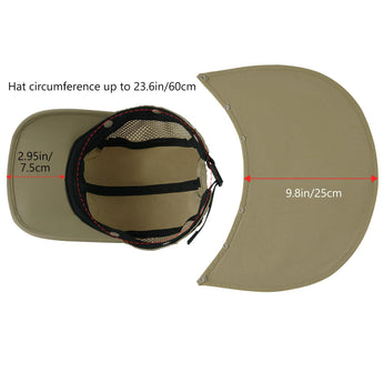 Bassdash Foldable UPF 50+ Fishing Hats with Removable Neck Flap FH12 - Bassdash
