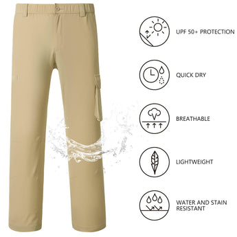 Men’s Quick Dry Elastic Waist Fishing Pants FP05M - Bassdash