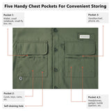 Men's UPF 50+ Long Sleeve Fishing Button Down Shirt FS21M NEW COLOR - Bassdash