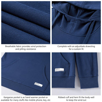 BASSDASH Men’s Cotton LS Hoodie - Bassdash