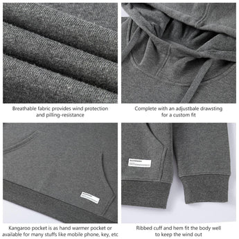 BASSDASH Men’s Cotton LS Hoodie - Bassdash