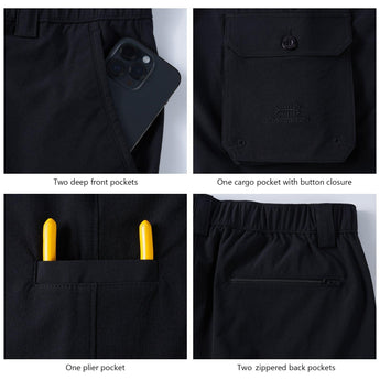 Men’s Quick Dry Elastic Waist Fishing Pants FP05M - Bassdash