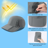 Bassdash Foldable UPF 50+ Fishing Hats with Removable Neck Flap FH12 - Bassdash