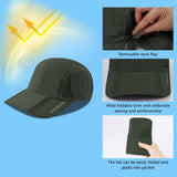 Bassdash Foldable UPF 50+ Fishing Hats with Removable Neck Flap FH12 - Bassdash