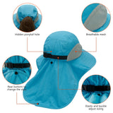 Unisex UPF 50+ Water Resistant Sun Hat with Neck Flap FH06 - Bassdash