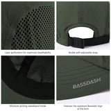 Bassdash Foldable UPF 50+ Fishing Hats with Removable Neck Flap FH12 - Bassdash