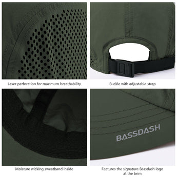 Bassdash Foldable UPF 50+ Fishing Hats with Removable Neck Flap FH12 - Bassdash