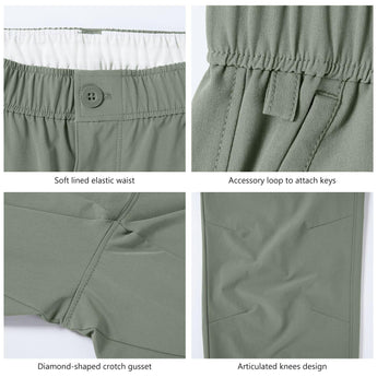 Men’s Quick Dry Elastic Waist Fishing Pants FP05M - Bassdash