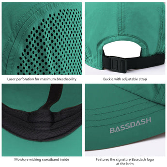 Bassdash Foldable UPF 50+ Fishing Hats with Removable Neck Flap FH12 - Bassdash