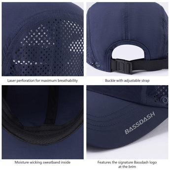 Bassdash Foldable UPF 50+ Fishing Hats with Removable Neck Flap FH12 - Bassdash