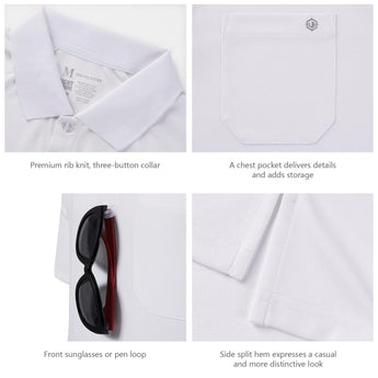 Men's Short Sleeve Polo Shirts UPF 50 LB06M - Bassdash