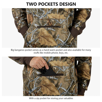 Men's Hunting Fleece Hoodie Pullover FS29M - Bassdash