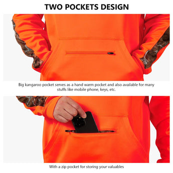 Men's Hunting Fleece Hoodie Pullover FS29M - Bassdash