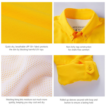 Men's UPF 50+ Long Sleeve Fishing Button Down Shirt FS21M NEW COLOR - Bassdash