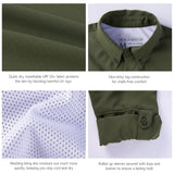 Men's UPF 50+ Long Sleeve Fishing Button Down Shirt FS21M NEW COLOR - Bassdash