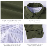 Men's UPF 50+ Long Sleeve Fishing Button Down Shirt FS21M NEW COLOR - Bassdash