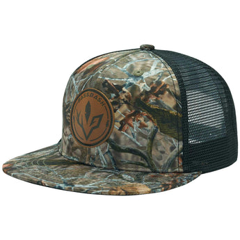 Unisex Flat Brim Trucker Cap - Autumn Forest1 - Bassdash