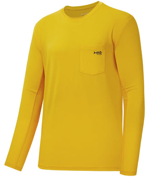 Men’s UPF 50+ Long Sleeve Sun Shirt with Chest Pocket - Bassdash