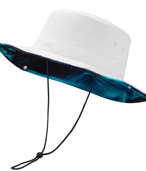 UPF 50+ Patterned Under Brim Foldable Bucket Sun Hats FH18