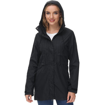 Lightbare Women's Water Resistant Ripstop Rain Coat LB02W - Bassdash