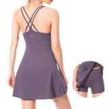 Women's UPF 50+ Tennis Dress with shorts LB06W - Bassdash