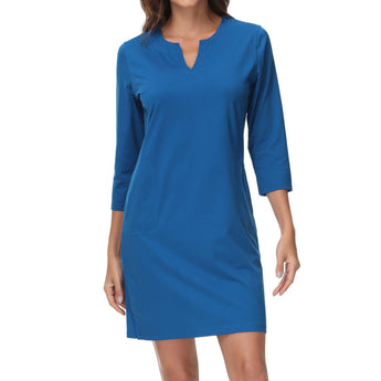 Lightbare Women's UPF50+ 3/4 Sleeve Dress LB04W - Bassdash