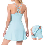 Women's UPF 50+ Tennis Dress with shorts LB06W - Bassdash