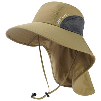 Unisex UPF 50+ Water Resistant Sun Hat with Neck Flap FH06 - Bassdash