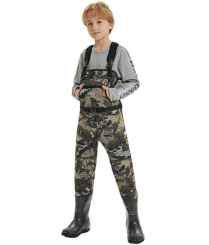 Kid’s Neoprene Waders with 600g Insulated Rubber Boots - Bassdash