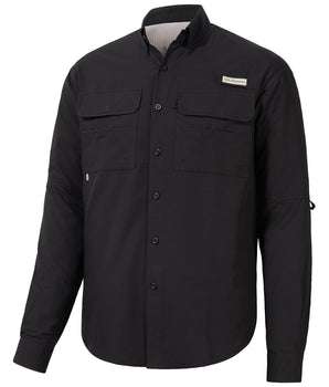Men's UPF 50+ Long Sleeve Fishing Button Down Shirt FS21M - Bassdash