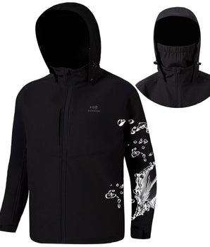 Men's Splice Insulated Softshell Jackets with Face Cover - Bassdash