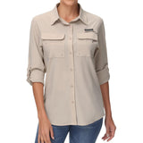 Women's UPF 50+ Long Sleeve Button Down Shirt FS21W - Bassdash