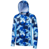 Men's UPF 50+ Camo Fishing Hoodie Shirts with Face Cover FS25M - Bassdash
