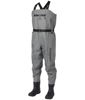 Men's 3D PVC Game Wader (Heather Grey) - Boot Foot - Bassdash