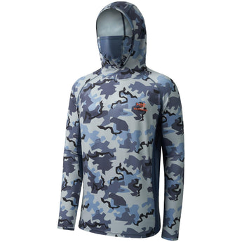 Men's UPF 50+ Long Sleeve Hunting Hoodie with Mask FS06M - Bassdash