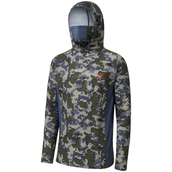 Men's UPF 50+ Long Sleeve Hunting Hoodie with Mask FS06M - Bassdash